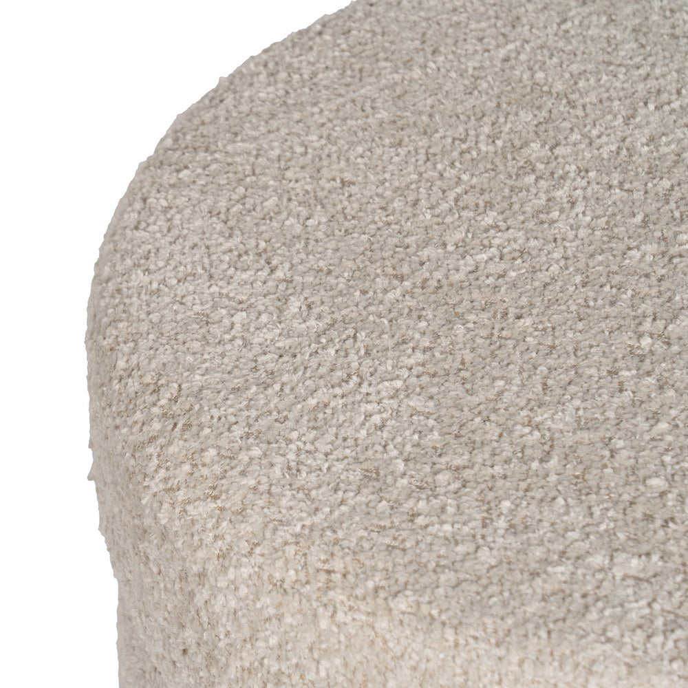 PUF BEIGE TEJIDO SALÓN 42 X 42 X 46 CM