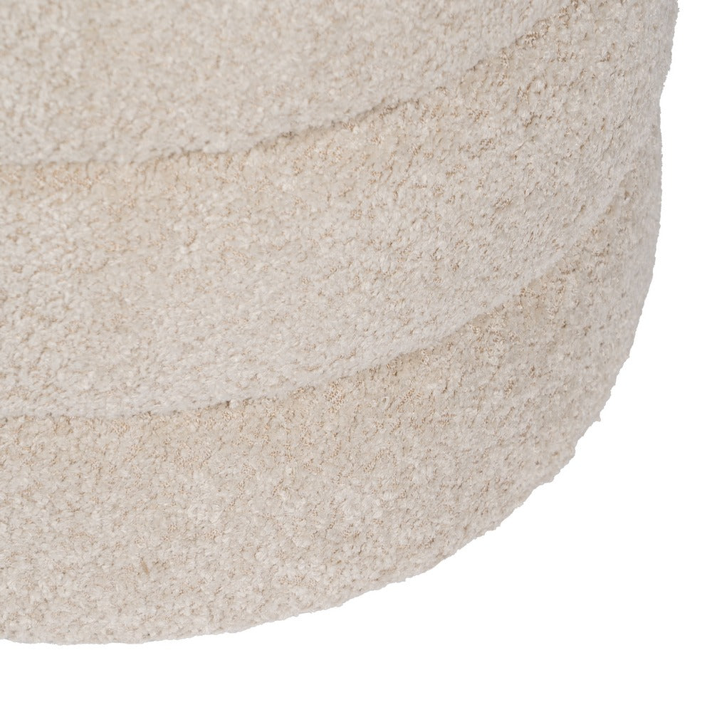 PUF BEIGE TEJIDO SALÓN 42 X 42 X 46 CM