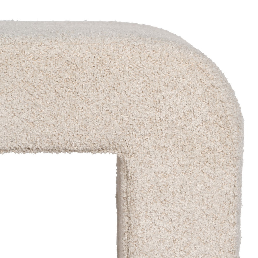 TABURETE BEIGE TEJIDO SALÓN 67 X 48 X 47 CM