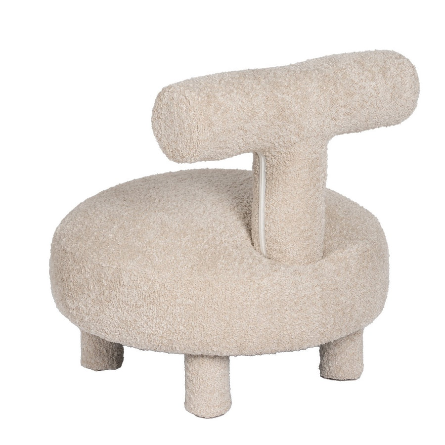 SILLA BEIGE TEJIDO SALÓN 51 X 51 X 49 CM