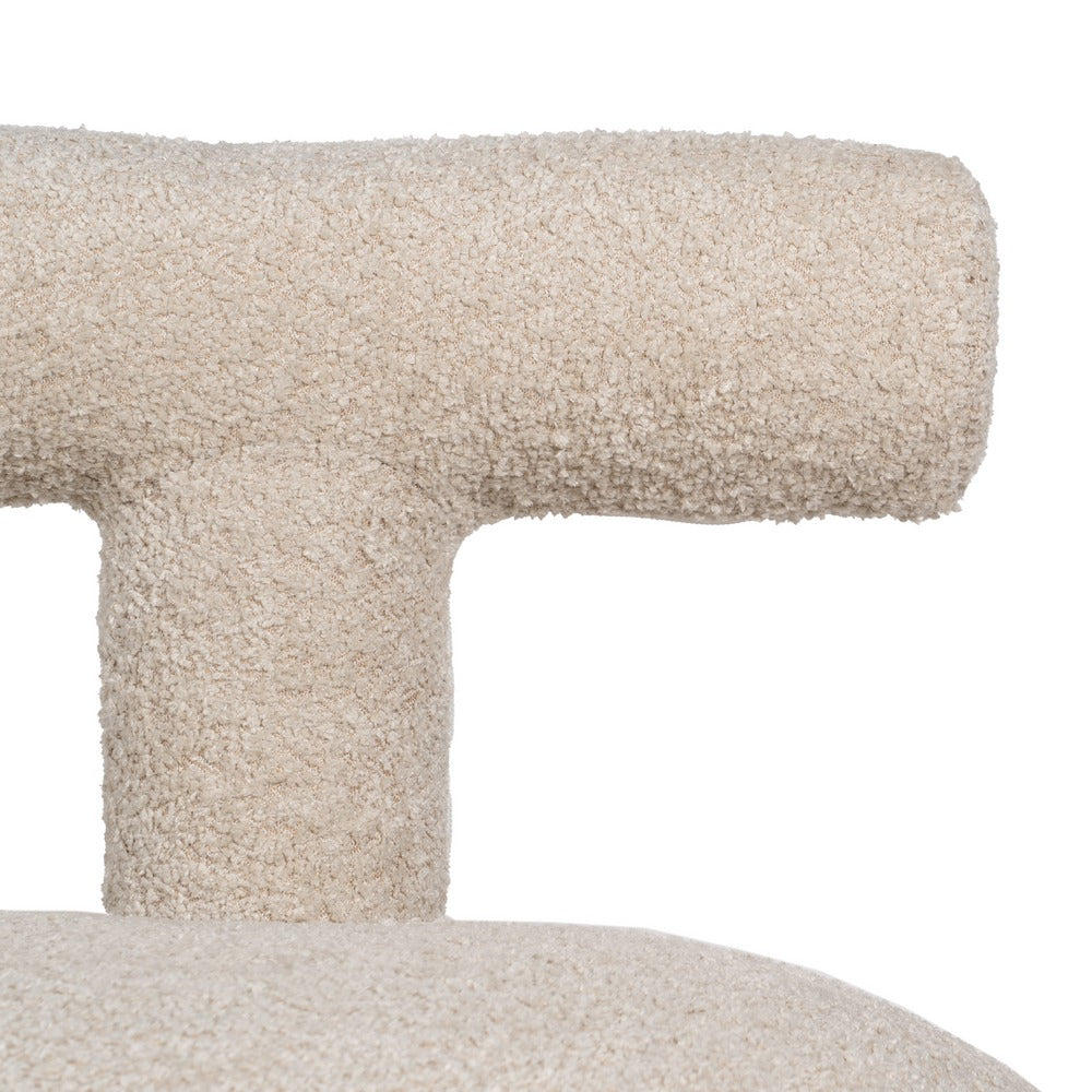 SILLA BEIGE TEJIDO SALÓN 51 X 51 X 49 CM