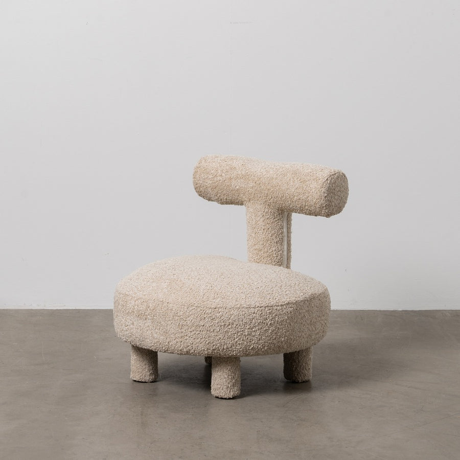 SILLA BEIGE TEJIDO SALÓN 51 X 51 X 49 CM