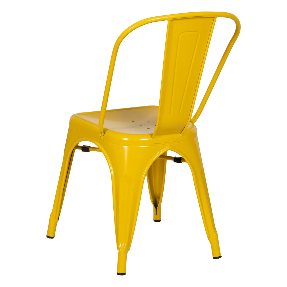 SILLA APILABLE AMARILLO METAL DALLAS 45 X 52,50 X 85 CM