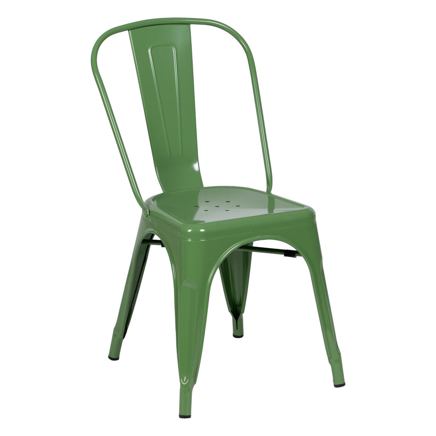SILLA APILABLE VERDE METAL DALLAS 45 X 52,50 X 85 CM