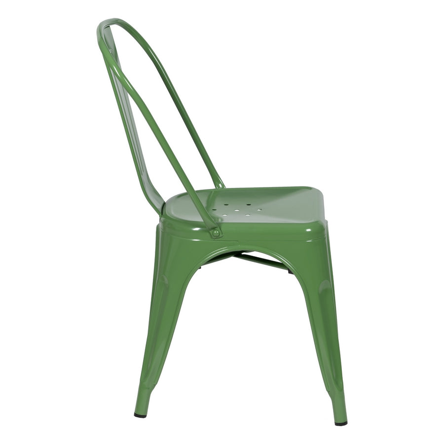 SILLA APILABLE VERDE METAL DALLAS 45 X 52,50 X 85 CM