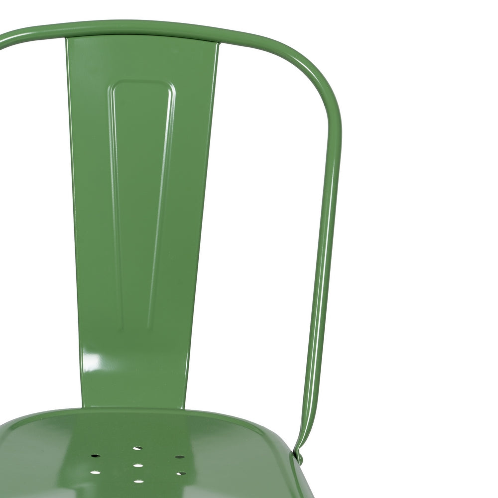 SILLA APILABLE VERDE METAL DALLAS 45 X 52,50 X 85 CM