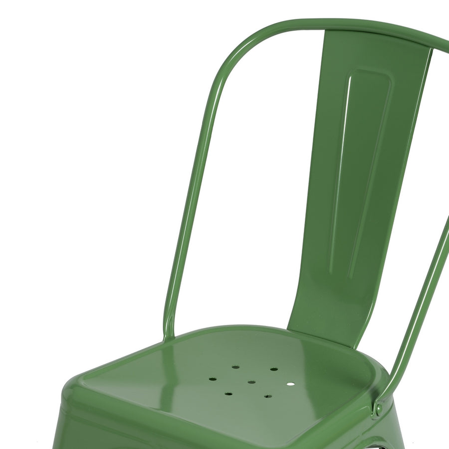 SILLA APILABLE VERDE METAL DALLAS 45 X 52,50 X 85 CM