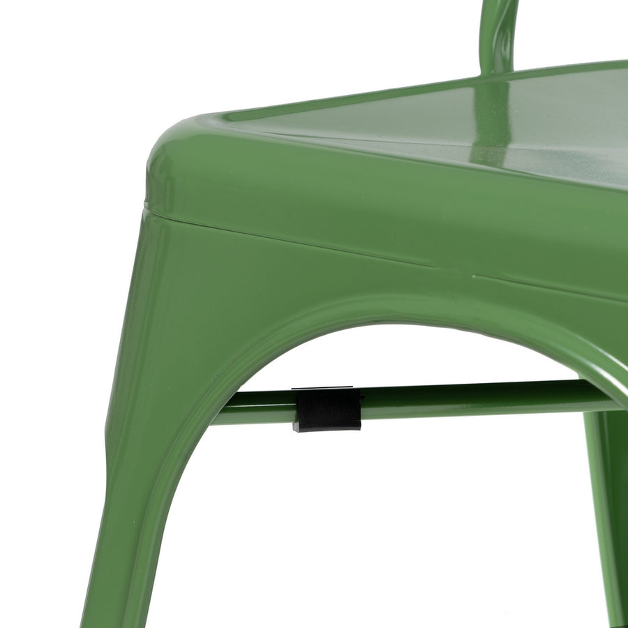 SILLA APILABLE VERDE METAL DALLAS 45 X 52,50 X 85 CM
