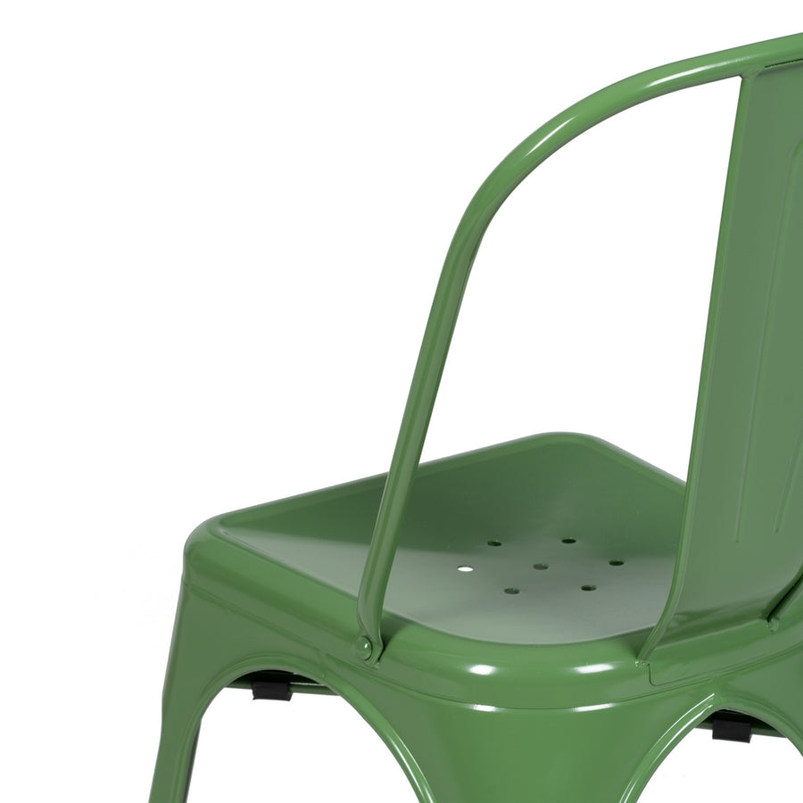 SILLA APILABLE VERDE METAL DALLAS 45 X 52,50 X 85 CM