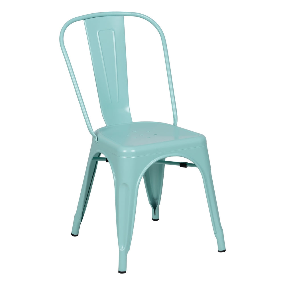 SILLA APILABLE TURQUESA METAL DALLAS 45 X 52,50 X 85 CM