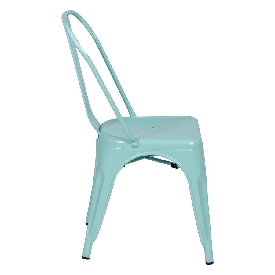 SILLA APILABLE TURQUESA METAL DALLAS 45 X 52,50 X 85 CM