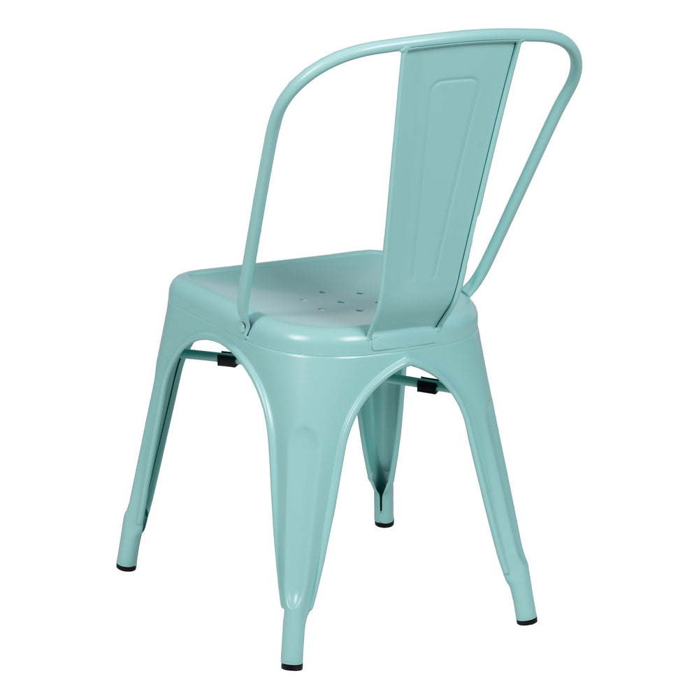SILLA APILABLE TURQUESA METAL DALLAS 45 X 52,50 X 85 CM