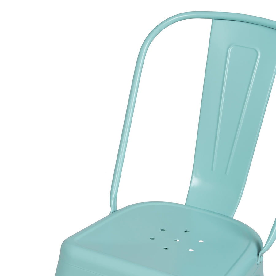 SILLA APILABLE TURQUESA METAL DALLAS 45 X 52,50 X 85 CM