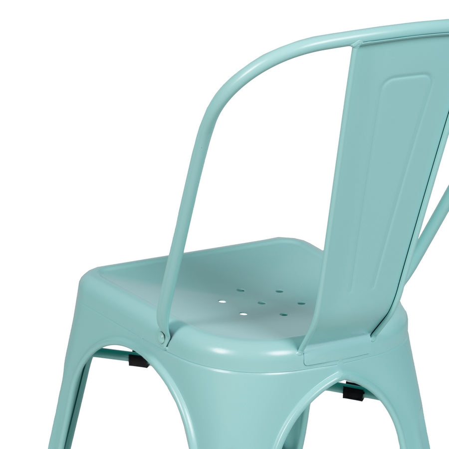 SILLA APILABLE TURQUESA METAL DALLAS 45 X 52,50 X 85 CM