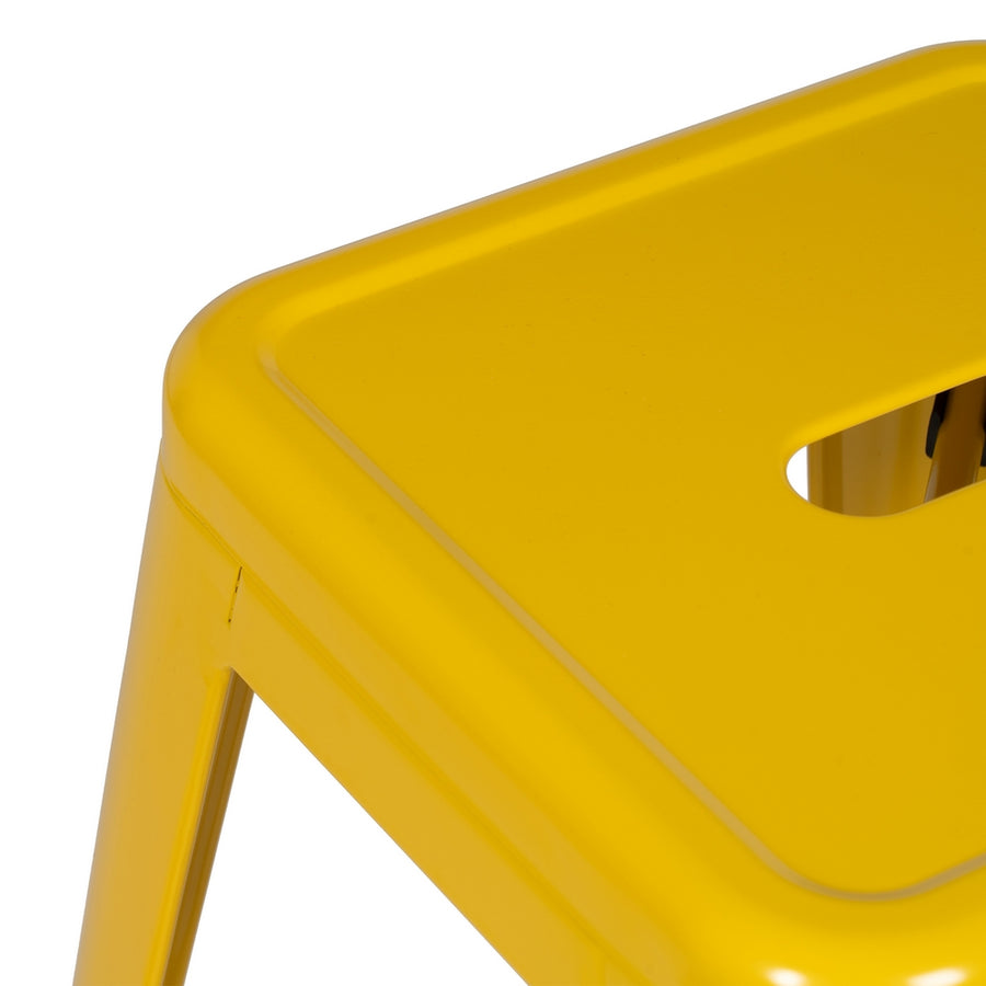 TABURETE AMARILLO METAL DALLAS 42 X 42 X 61,20 CM