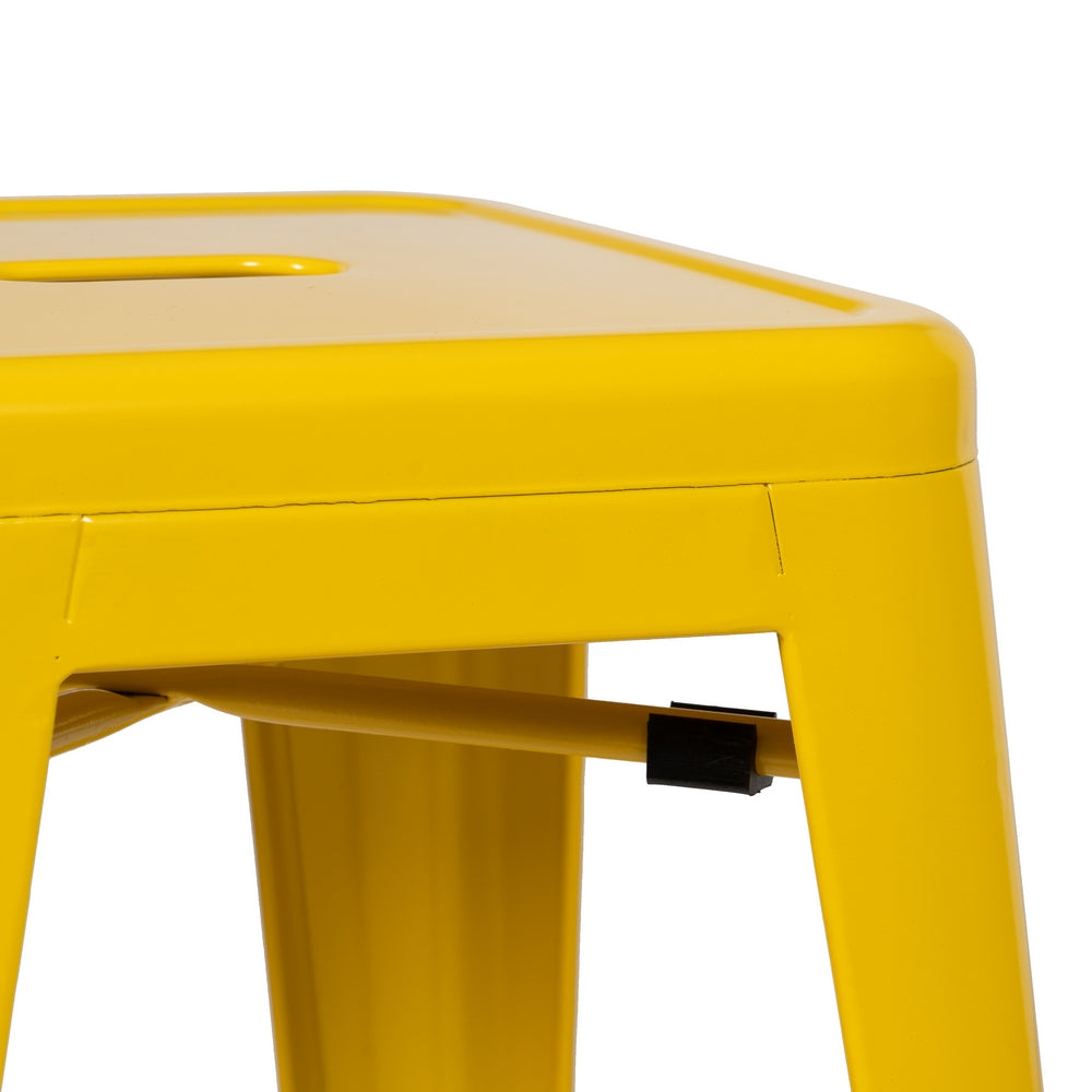 TABURETE AMARILLO METAL DALLAS 42 X 42 X 61,20 CM