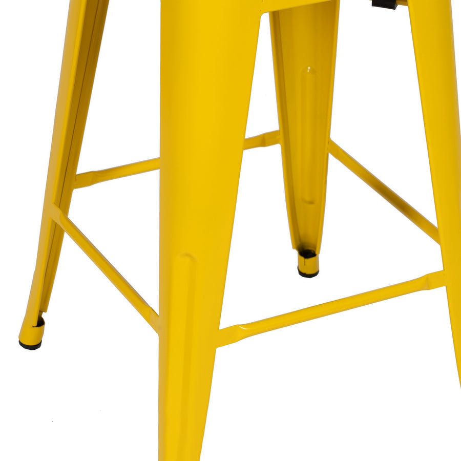 TABURETE AMARILLO METAL DALLAS 42 X 42 X 61,20 CM