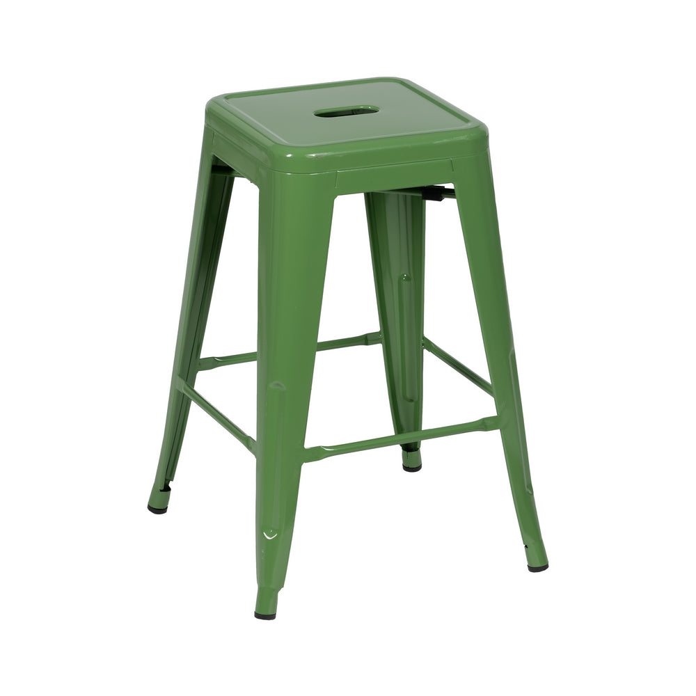 TABURETE VERDE METAL DALLAS INDUSTRIAL 42 X 42 X 61,20 CM
