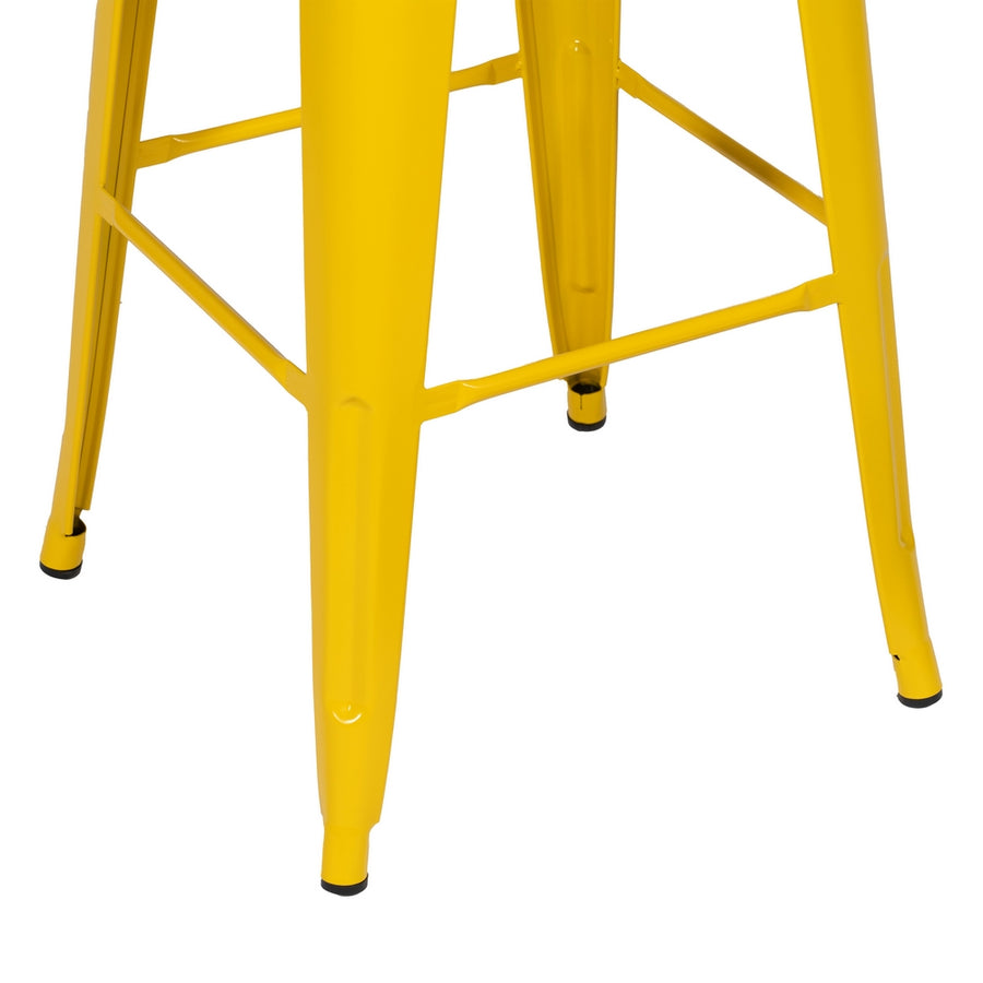 TABURETE AMARILLO METAL DALLAS 43,50 X 43,50 X 76,50 CM