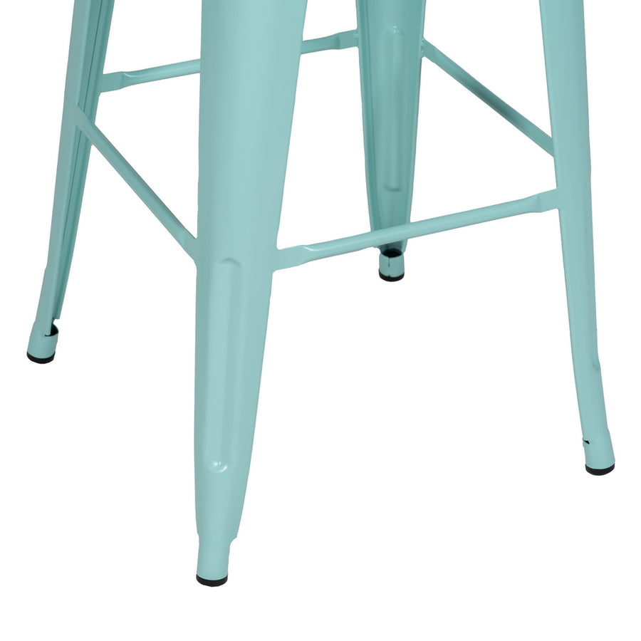 TABURETE TURQUESA METAL DALLAS 43,50 X 43,50 X 76,50 CM