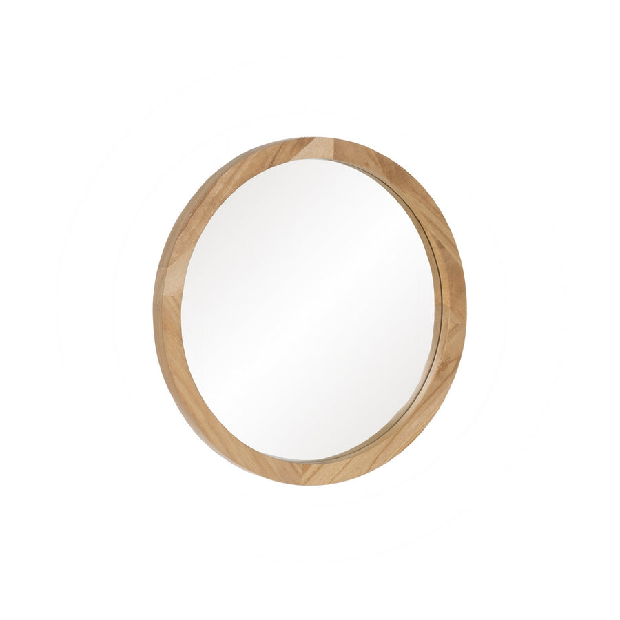 ESPEJO NATURAL MADERA DECORACIÓN 40 X 40 CM