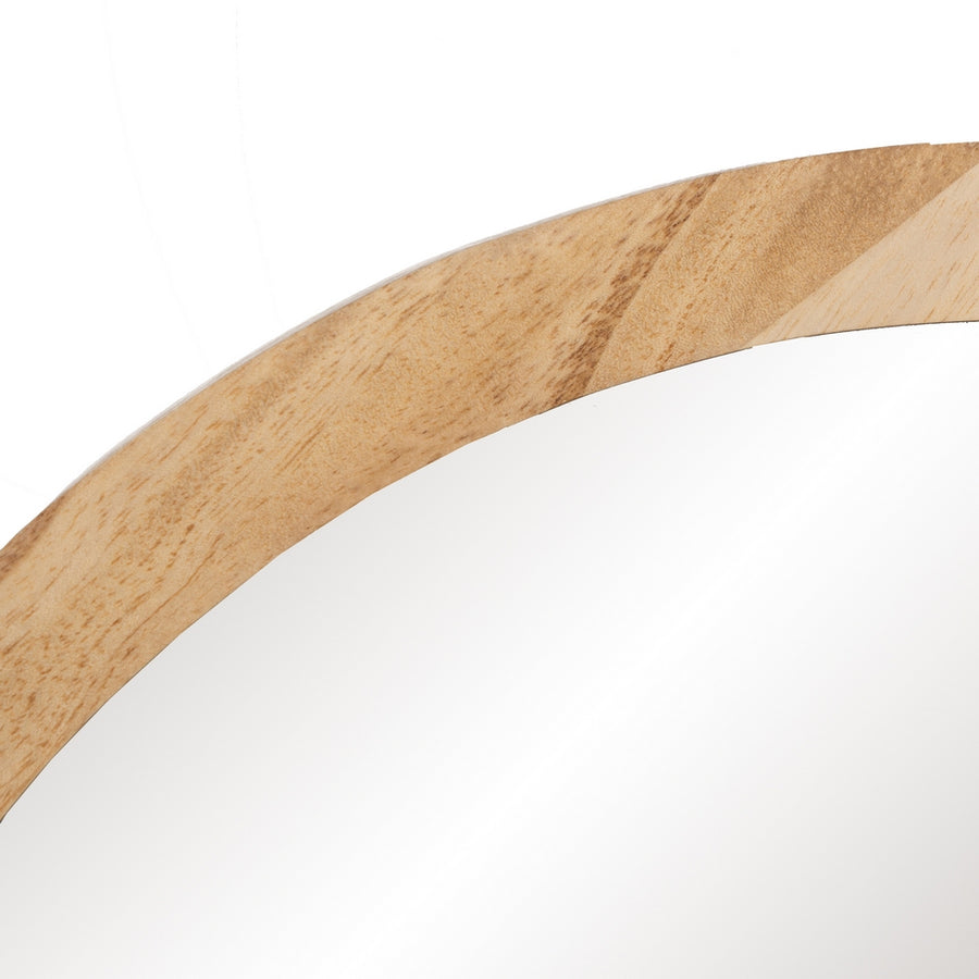 ESPEJO NATURAL MADERA DECORACIÓN 40 X 40 CM