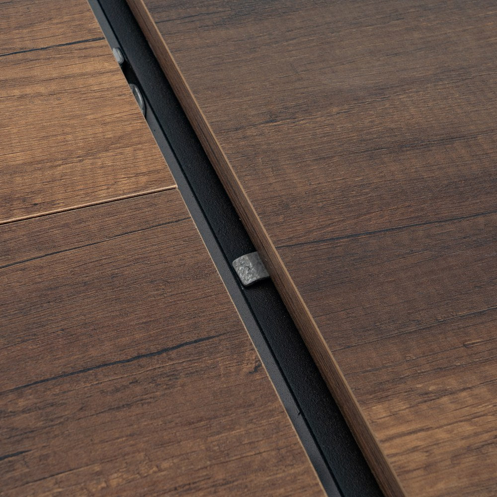 MESA EXTENSIBLE MARRÓN METAL-MADERA PAX 138 X 85 X 76 CM