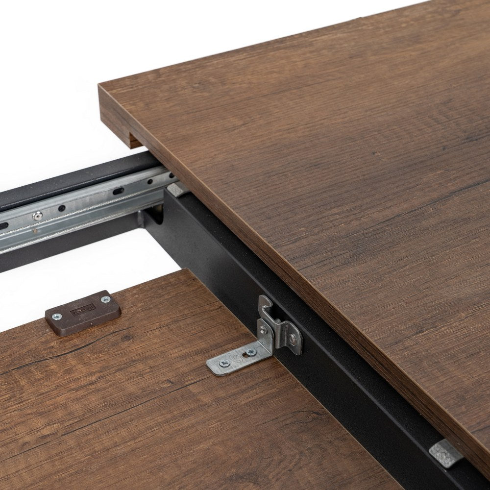 MESA EXTENSIBLE MARRÓN METAL-MADERA PAX 138 X 85 X 76 CM