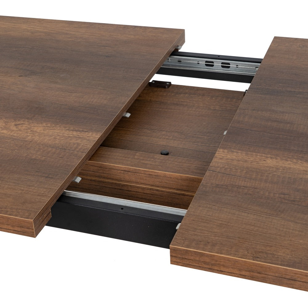 MESA EXTENSIBLE MARRÓN METAL-MADERA PAX 138 X 85 X 76 CM