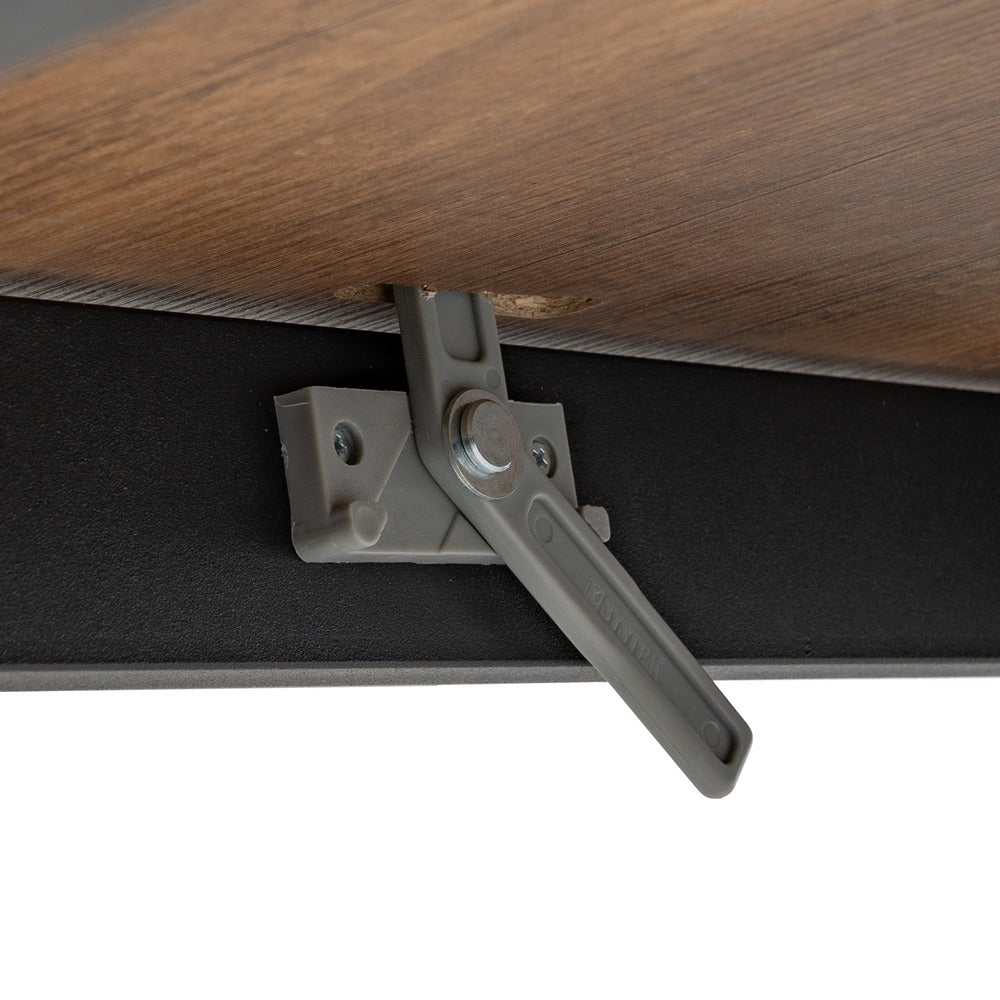 MESA EXTENSIBLE MARRÓN METAL-MADERA PAX 138 X 85 X 76 CM