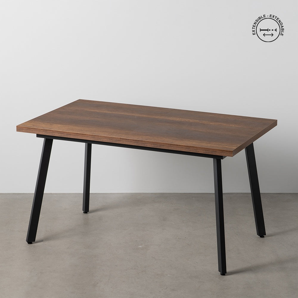 MESA EXTENSIBLE MARR�N METAL-MADERA PAX 138 X 85 X 76 CM