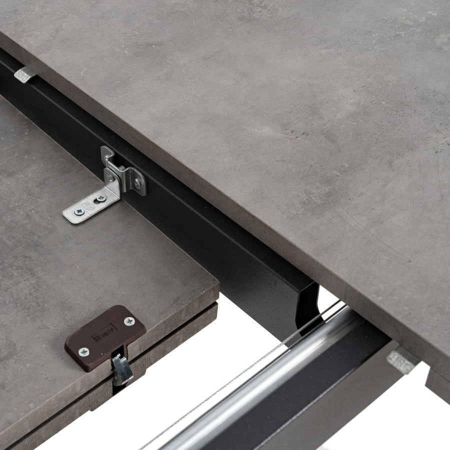 MESA EXTENSIBLE GRIS METAL-MADERA PAX 138 X 85 X 76 CM