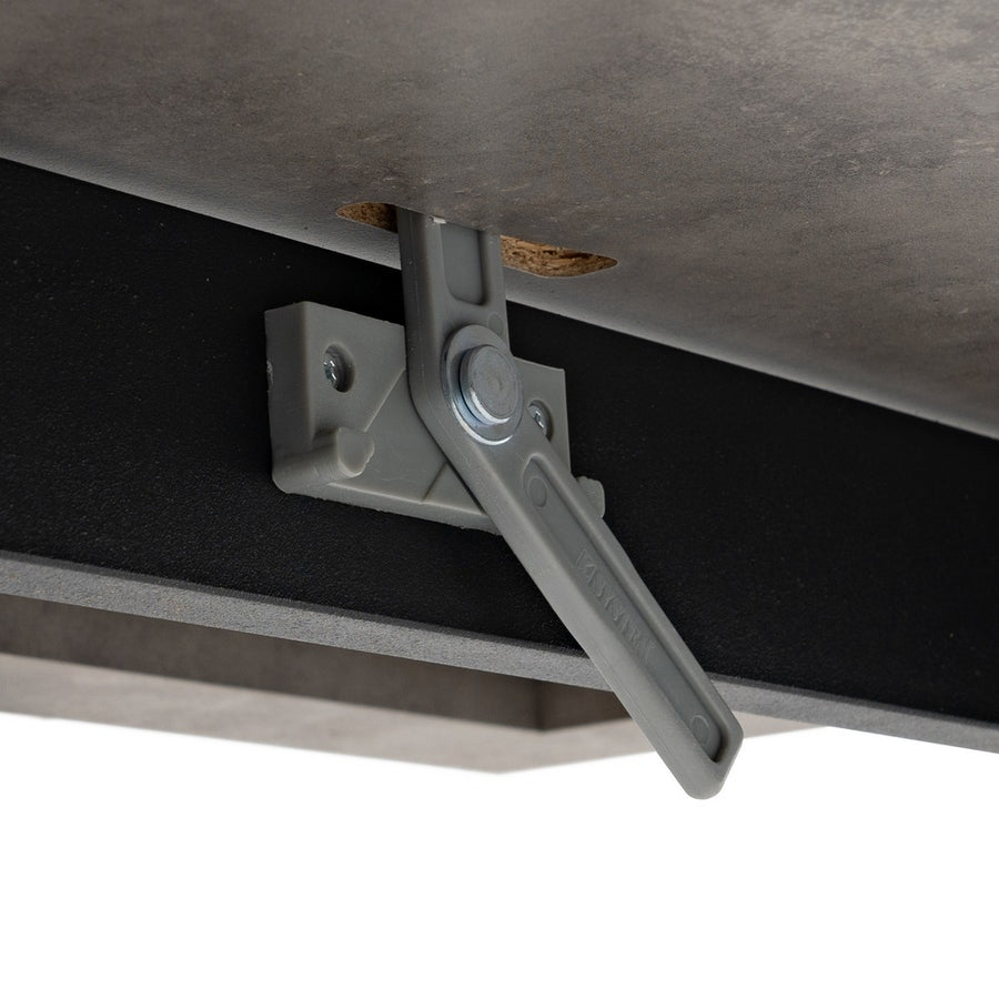 MESA EXTENSIBLE GRIS METAL-MADERA PAX 138 X 85 X 76 CM