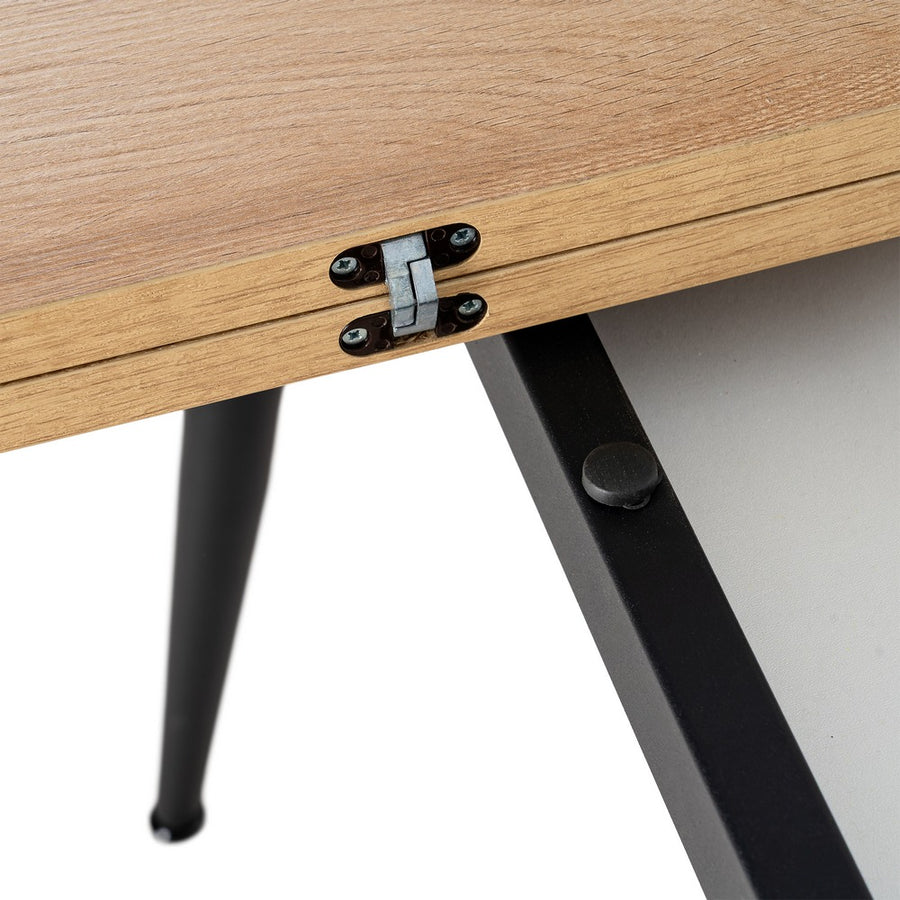 MESA EXTENSIBLE NATURAL METAL-MADERA PAX 90 X 60 X 75 CM