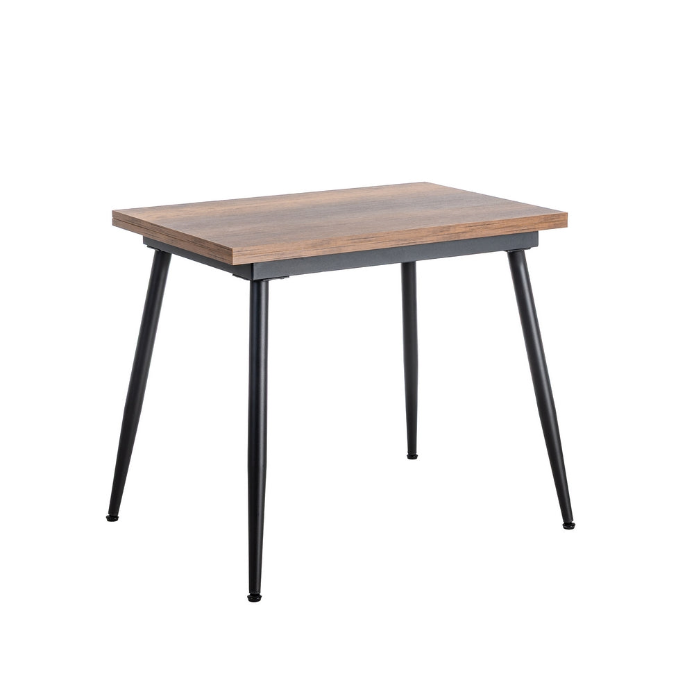 PAX BROWN METAL-WOOD EXTENDABLE TABLE 90 X 60 X 75 CM