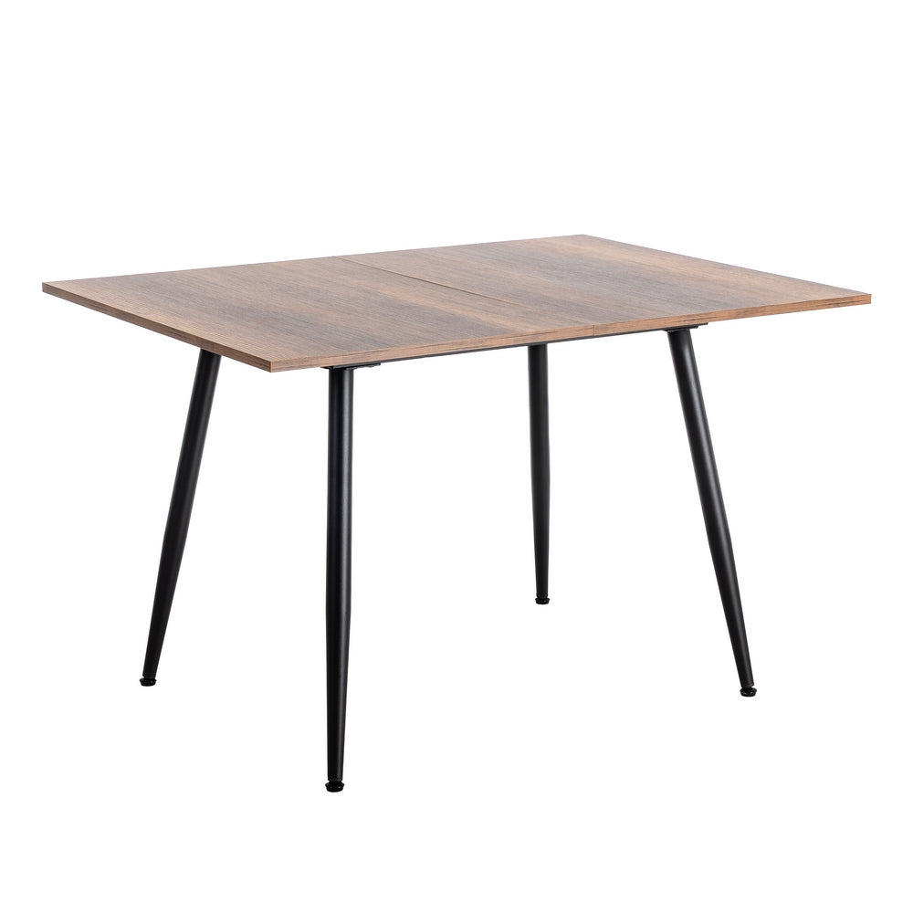 PAX BROWN METAL-WOOD EXTENDABLE TABLE 90 X 60 X 75 CM