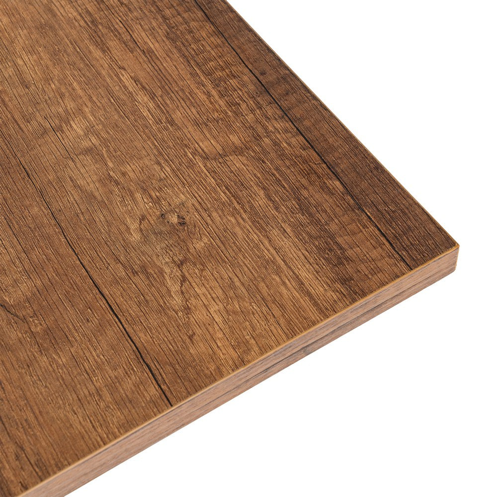PAX BROWN METAL-WOOD EXTENDABLE TABLE 90 X 60 X 75 CM