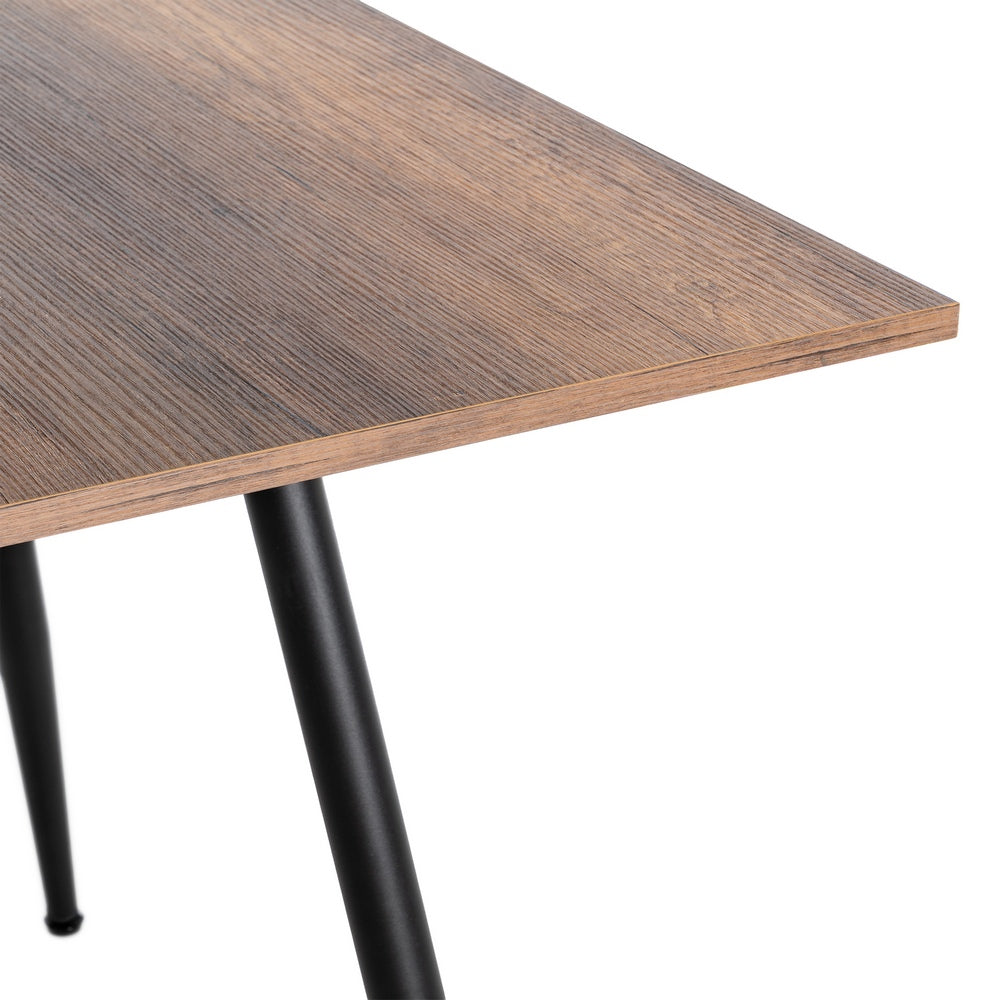 PAX BROWN METAL-WOOD EXTENDABLE TABLE 90 X 60 X 75 CM
