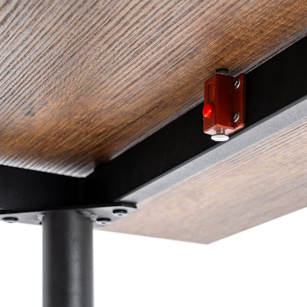 PAX BROWN METAL-WOOD EXTENDABLE TABLE 90 X 60 X 75 CM
