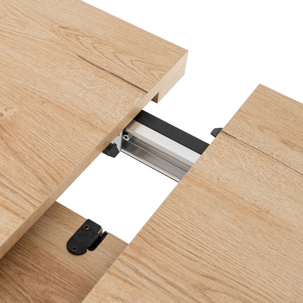MESA EXTENSIBLE NATURAL METAL-MADERA PAX 170 X 90 X 75 CM