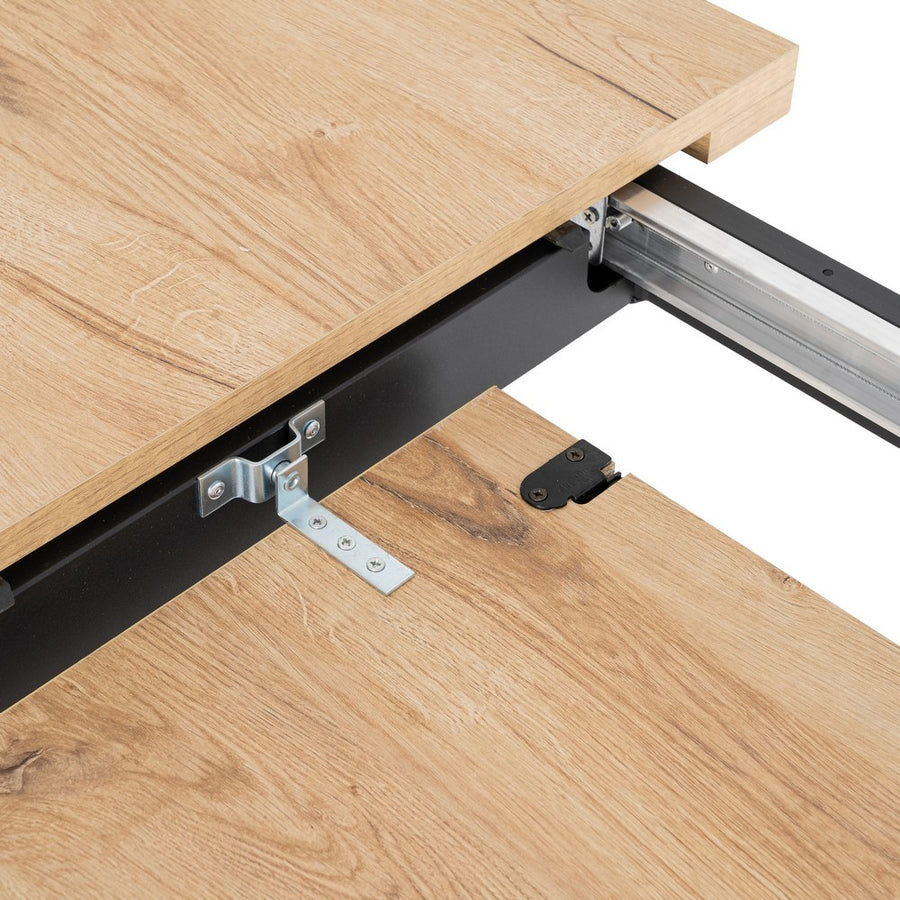 MESA EXTENSIBLE NATURAL METAL-MADERA PAX 170 X 90 X 75 CM