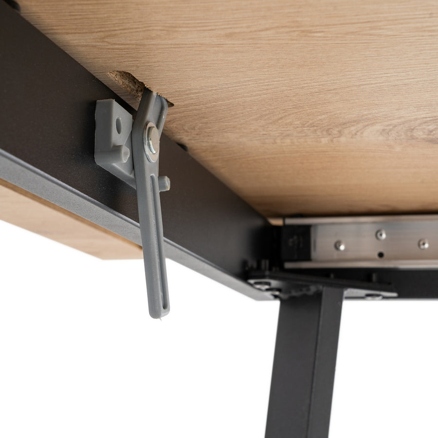 MESA EXTENSIBLE NATURAL METAL-MADERA PAX 170 X 90 X 75 CM