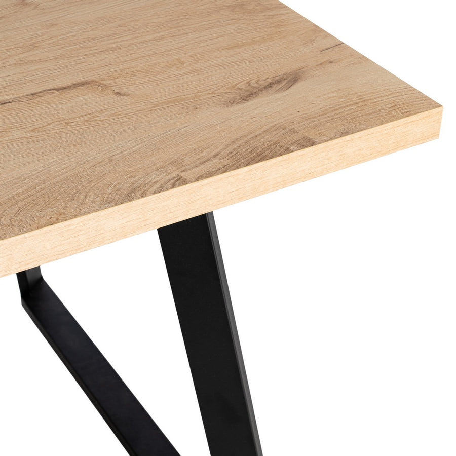 MESA EXTENSIBLE NATURAL METAL-MADERA PAX 170 X 90 X 75 CM