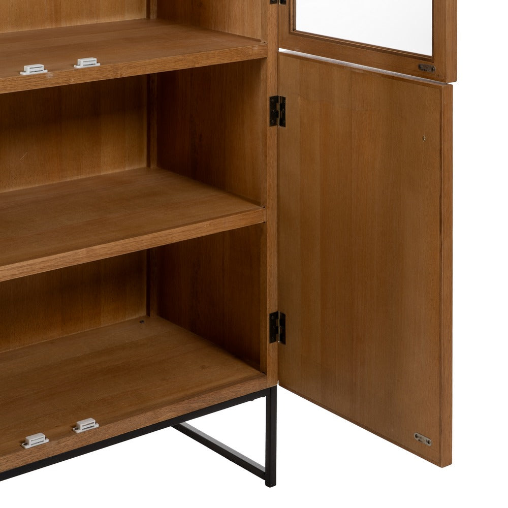VITRINA NATURAL DM-MADERA 84,50 X 42,50 X 198 CM