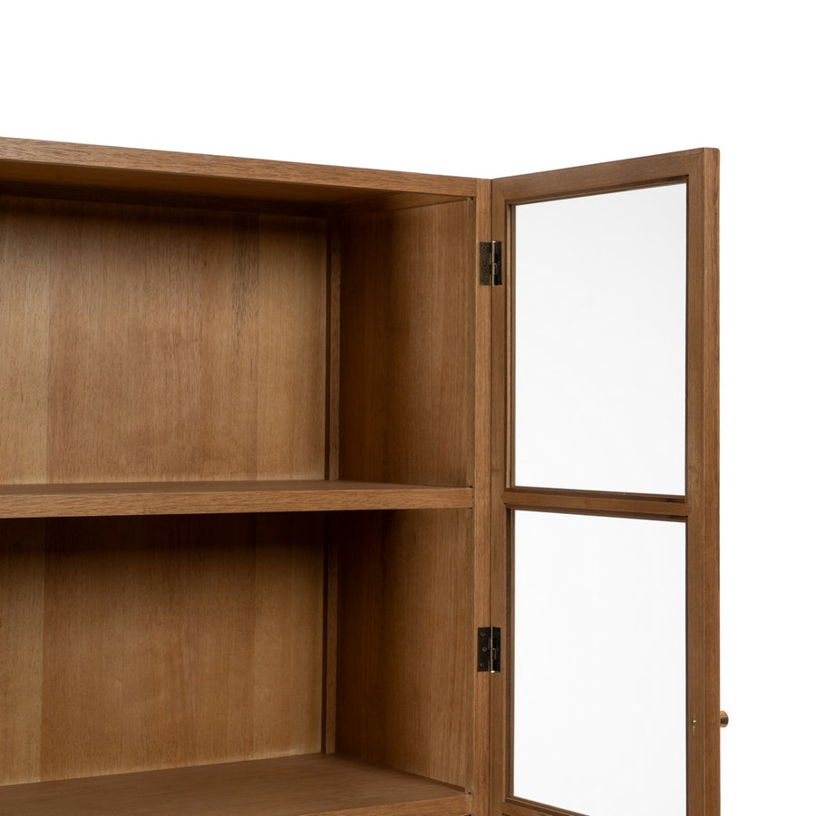 VITRINA NATURAL DM-MADERA 84,50 X 42,50 X 198 CM