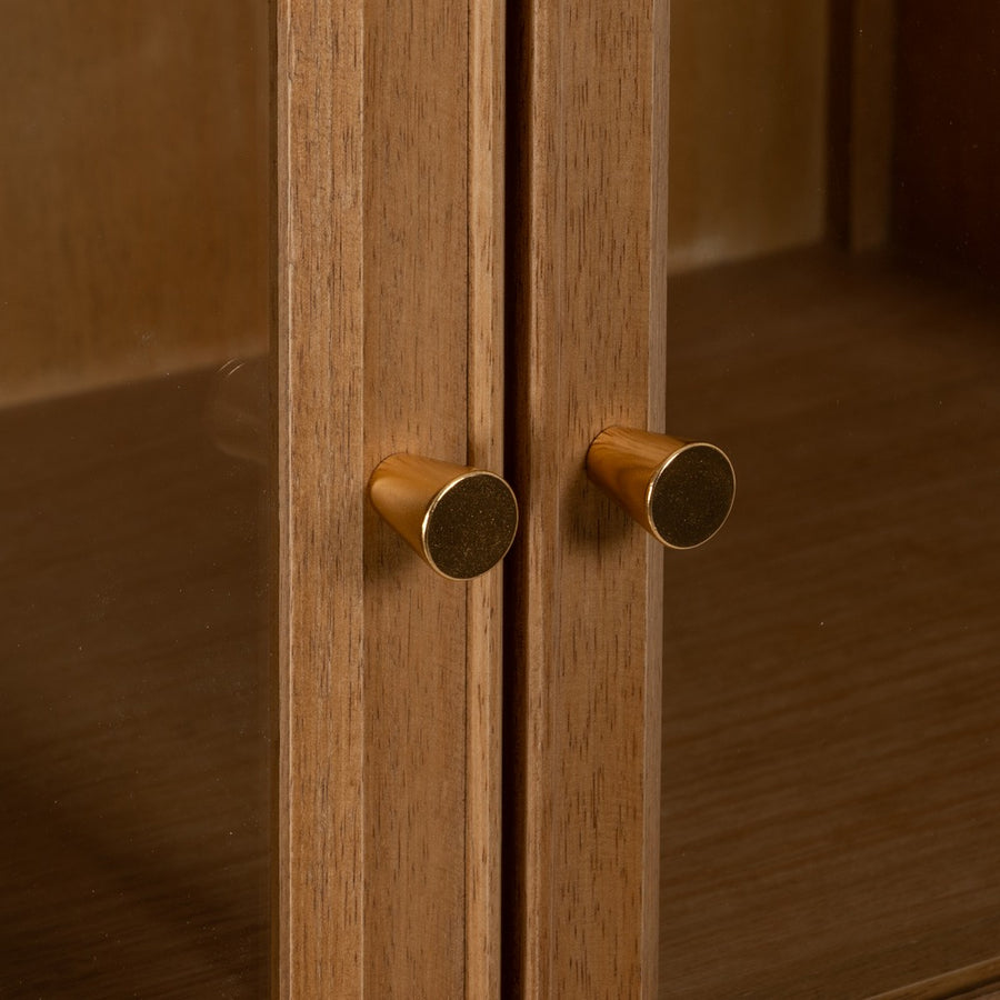 VITRINA NATURAL DM-MADERA 84,50 X 42,50 X 198 CM