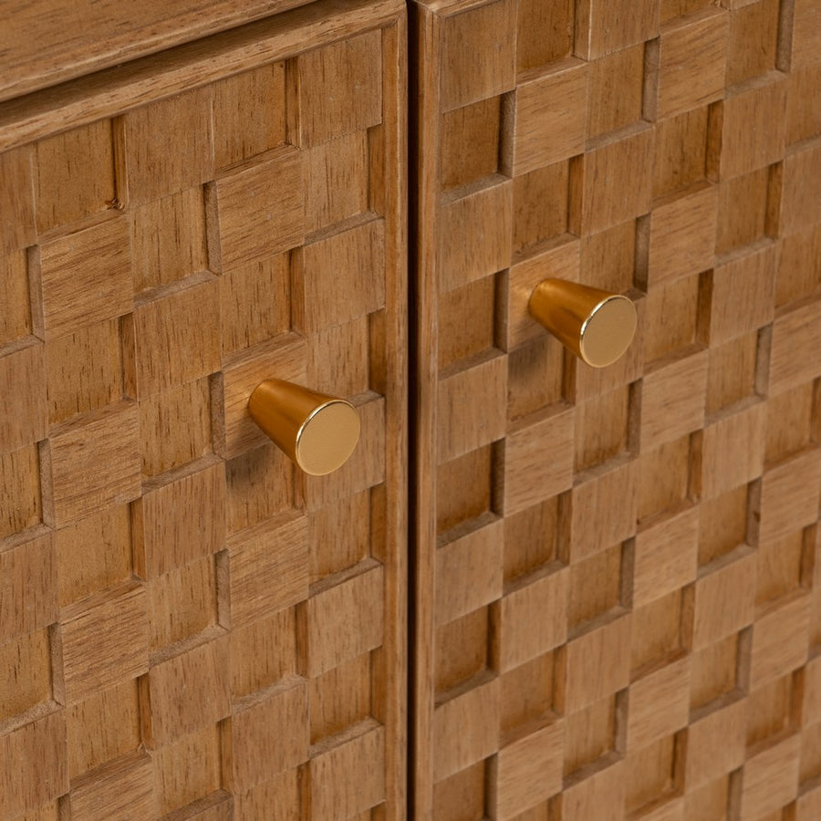 VITRINA NATURAL DM-MADERA 84,50 X 42,50 X 198 CM