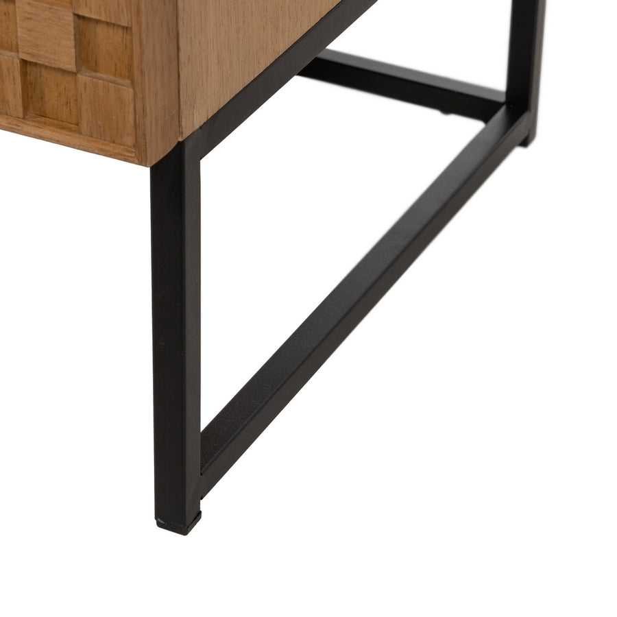VITRINA NATURAL DM-MADERA 84,50 X 42,50 X 198 CM