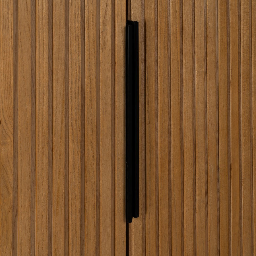 ARMARIO NEGRO-NATURAL DM-MADERA 104 X 53 X 203 CM