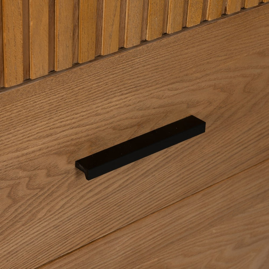 ARMARIO NEGRO-NATURAL DM-MADERA 104 X 53 X 203 CM